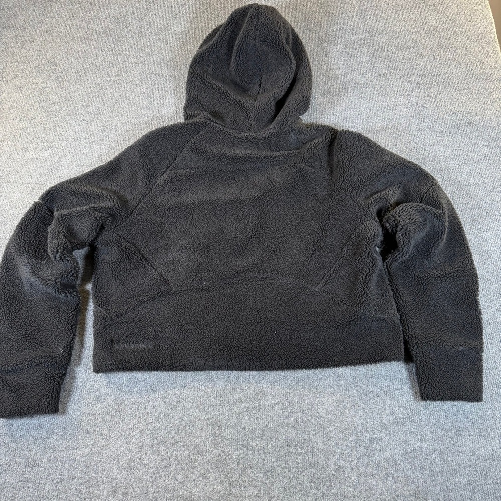 Lululemon Scuba Oversized Half-Zip Hoodie Black Fleece Cropped Womens LW3EQNS - Picture 6 of 12
